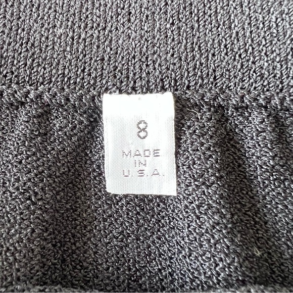Vintage St. John Collection Santana Knit Skirt Black Elastic Waist Sz 8 Classic - Picture 6 of 7